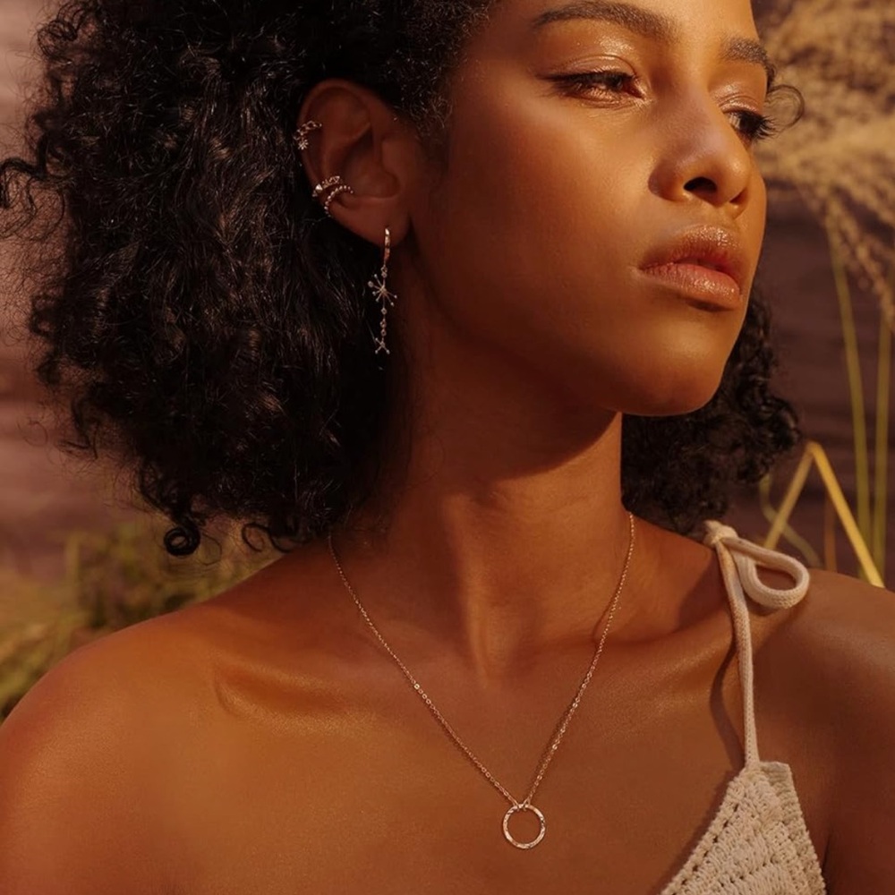 Gold Karma Circle Necklace